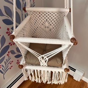 Macrame baby swing